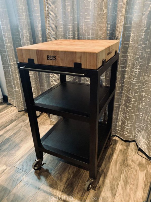 kitchen cutting board cart