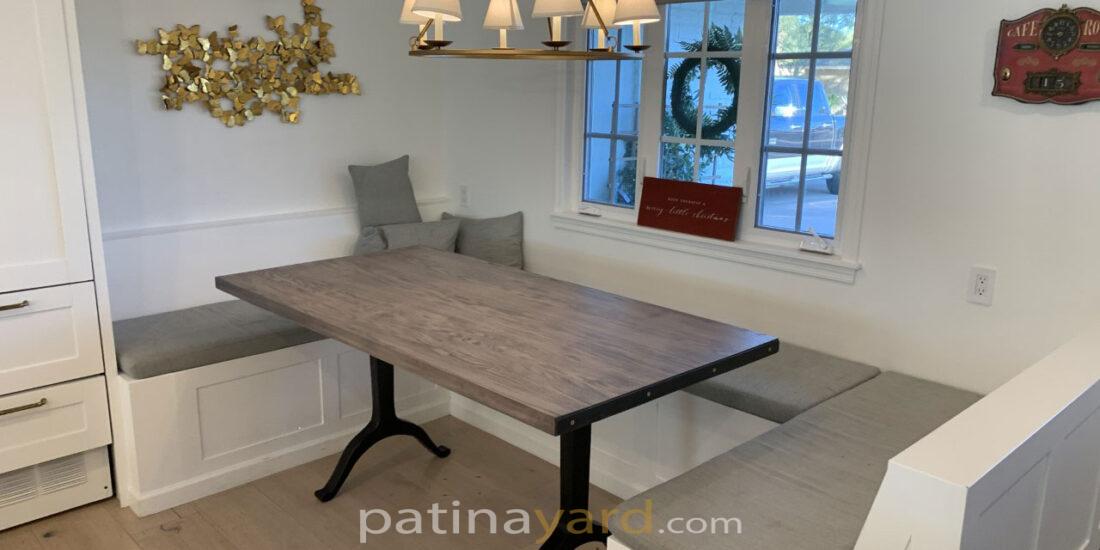 maple table with wishbone legs
