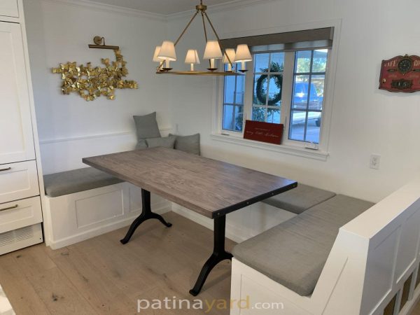 maple table with wishbone legs