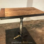 Solid Wood Bistro Table with Single Leg