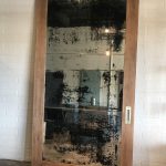 Rift Sawn Oak with Antique Mirror Barn Door