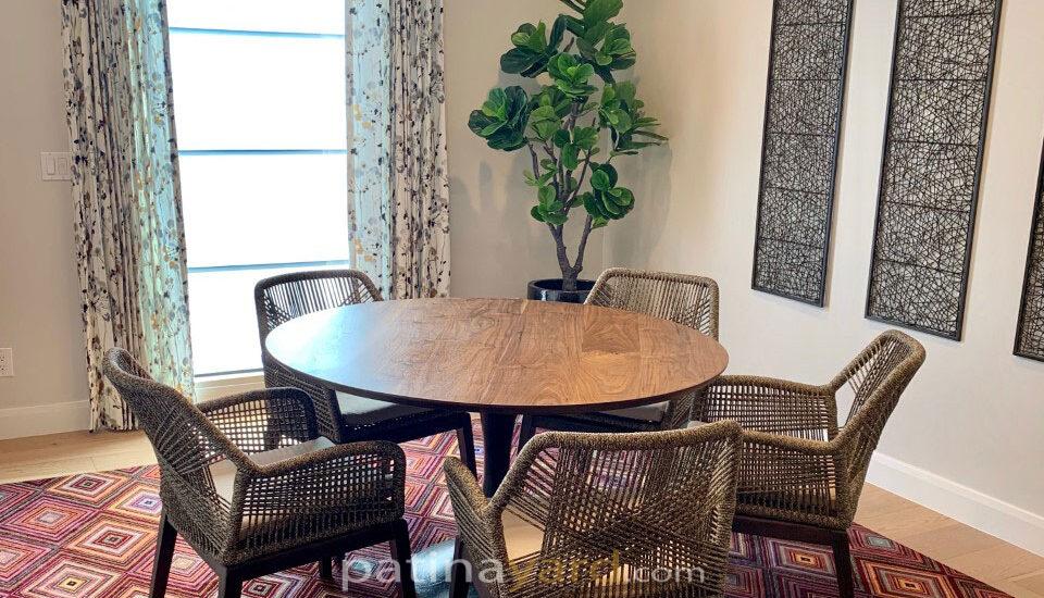 round walnut table top