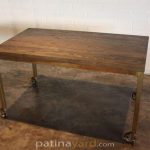 Small Wood and Metal Table