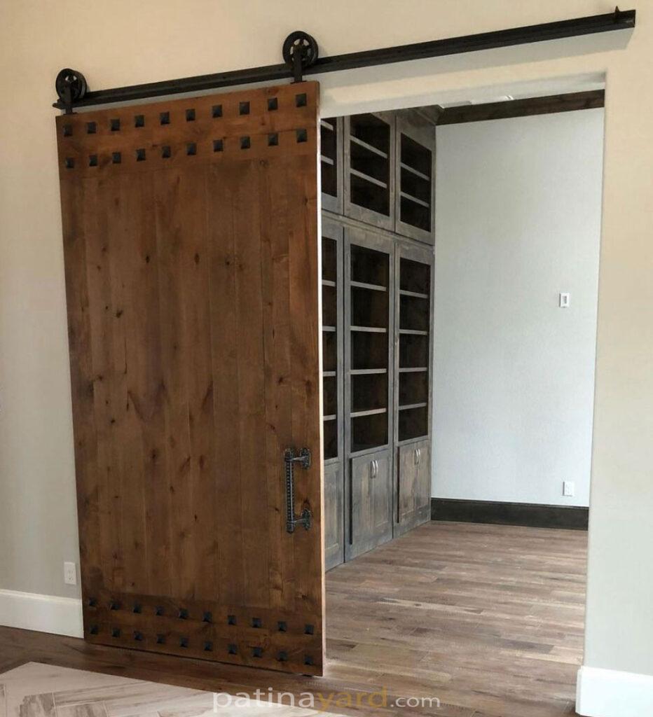High Quality Stained Wood Barn Door