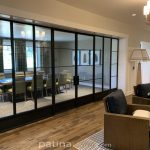 Custom Steel and Clear Glass Office Doors