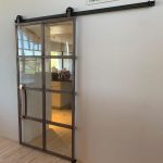 Custom Metal and Glass Barn Door