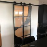 Artsy Metal and Glass Doors