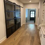 Double Steel and Glass Panel Sliding Barn Doors