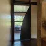 Industrial Contemporary Steel and Specialty Glass Door
