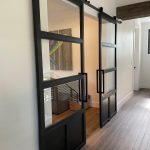 Steel and Glass Sliding Doors with Toe Kicks