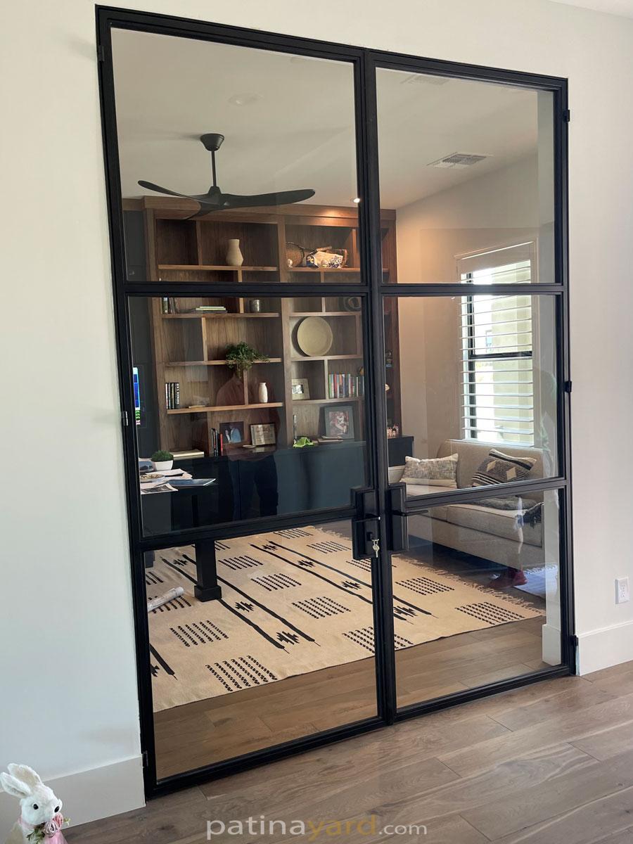 home office metal and glass doors