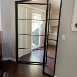 Interior Metal And Glass Pivoting Door