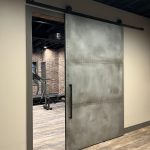 Zinc Plated Barn Door with Rivets