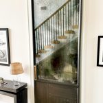 Metal and Antique Mirror Barn Door