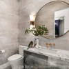 antique mirror cabinet custom antique mirror vanity in powder room