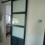 Metal and Satin Glass with Metal Toe kick