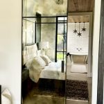 Single Panel Antique Mirror Barn Door