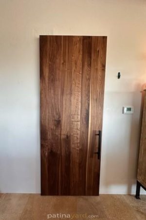 Solid walnut concealed track barn door