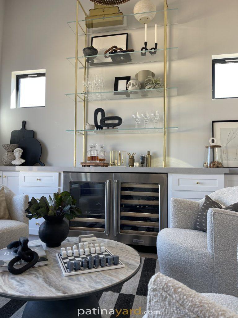 brass bistro counter mounted