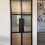 Reeded Glass And Metal Doors
