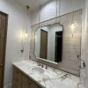 hanging brass mirror brass handing rectangle with custom corners mirror
