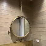 Brass Pivot Round Mirror