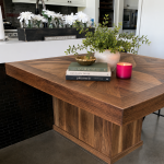 Walnut Starburst Kitchen Island Table