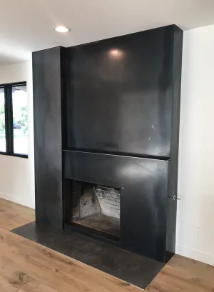 3D steel fireplace