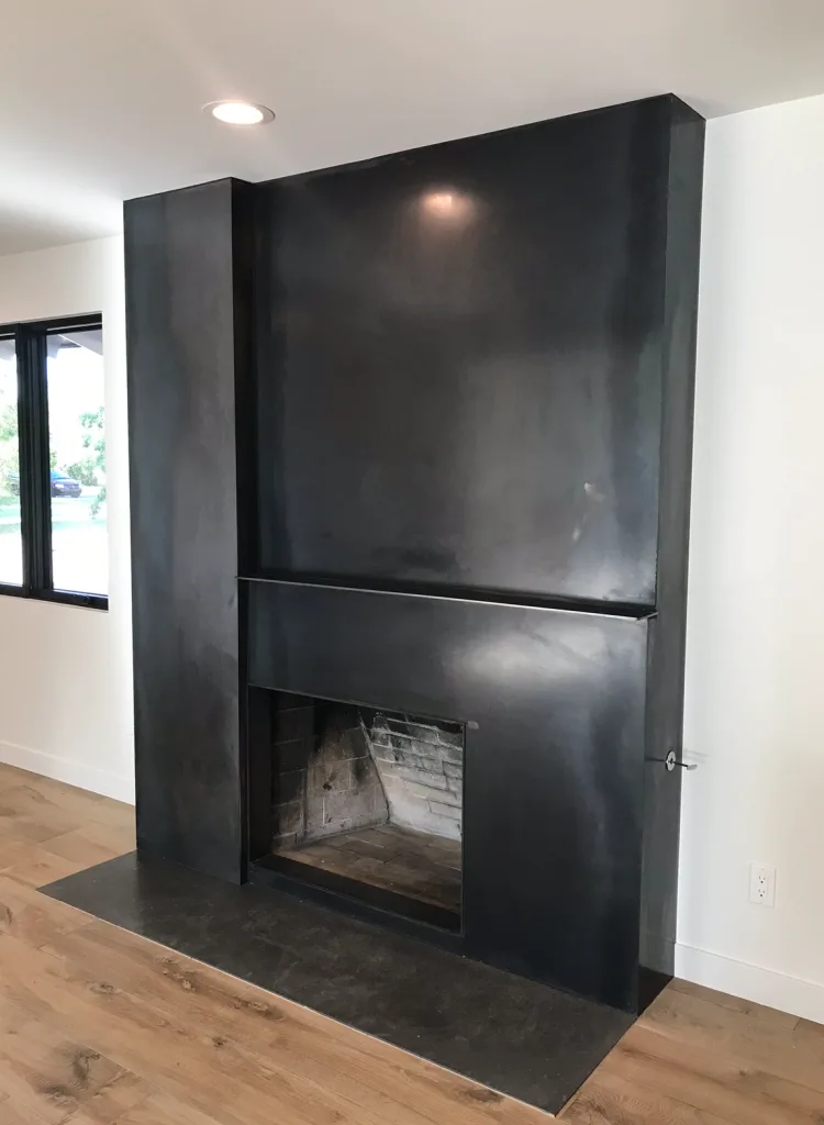 3D steel fireplace