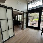 6 Grid Metal and Glass Barn Doors