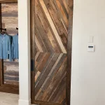 Chevron Pattern Rustic Barn Door