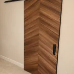 Chevron Pattern Laminated Barn Door