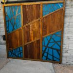 Exterior Metal and Wood Barn Door