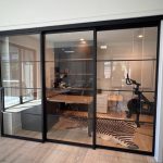 Concealed Track Stacking Steel and Glass Sliding Doors