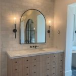 Arched Metal Bathroom Mirror