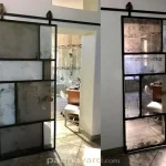 Artistic Antique Mirror Barn Door