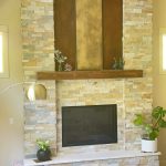 Brass and Steel Fireplace Feature