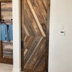 Chevron Pattern Rustic Barn Door