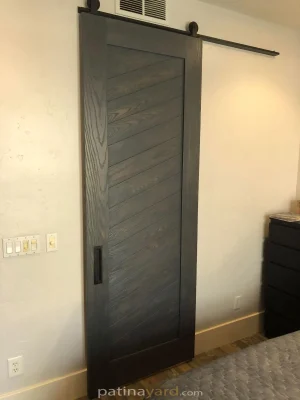 wood stained barn door