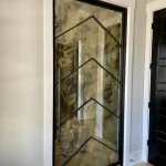 Custom Chevron Metal and Antique Hinged Door