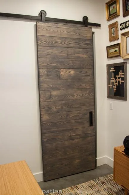 contemporary ash wood barn door