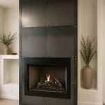 Hot Rolled Metal Fireplace with Rivets