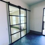Steel and Clear Glass Barn Doors