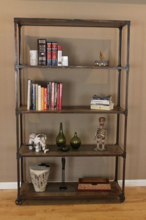 Industrial Shelf Unit industrial patina-ed steel shelf unit