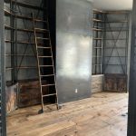 Library Metal and Wood Shelves
