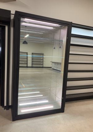 cabinet metal and glass display case