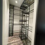 Metal and Glass Closet Shelf Unit