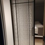 Metal with Specialty Glass Barn Door