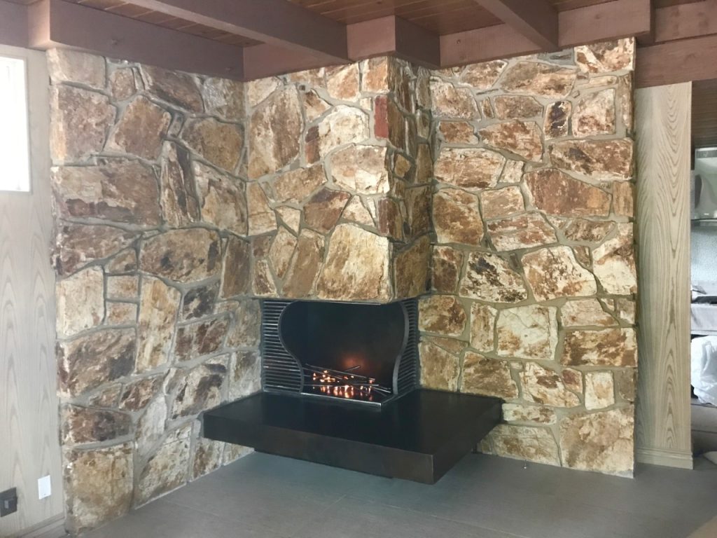 metal hearth and metal design panels and sticks
