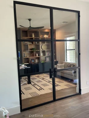 home office metal and glass doors